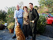 die netten Nachbarn der"casaconchita" im Nordwesten v. 'LA PALMA': hier: Jürgen und Inge, zusammen mit Jochen und Gasthund Nika
