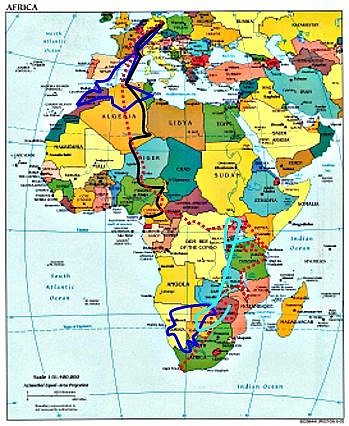 - map overview - AFRICA-journeys by motorcycle, Unimog and backpack_Jochen A. Hbener